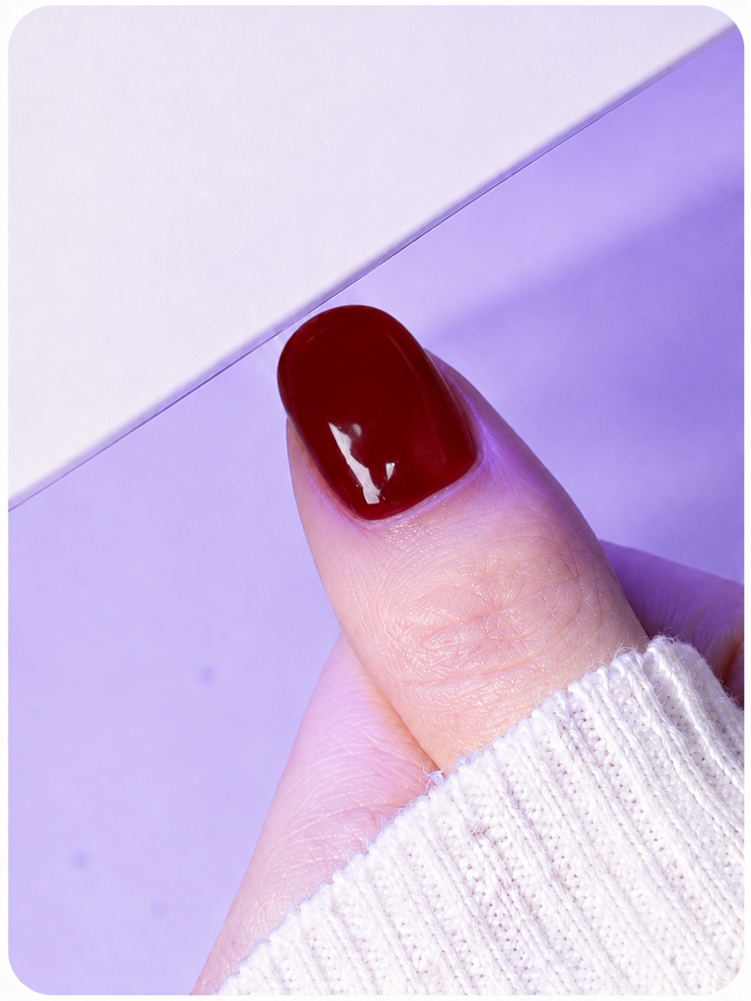 Curing a Glowee semi-cured gel nail under the Glowee UV lamp